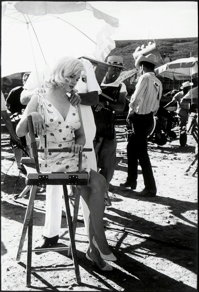 American actress Marilyn Monroe on the set of 'The Misfits'. Reno, Nevada. USA.