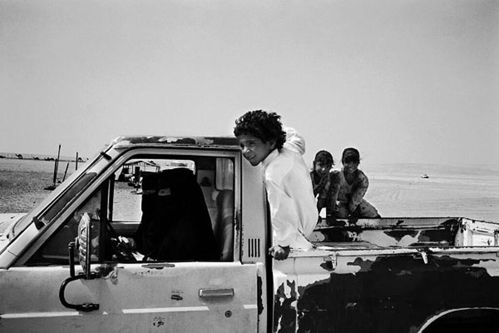 Bedouin women driving a car in the Empty Quarter, Sharoura, Saudi Arabia