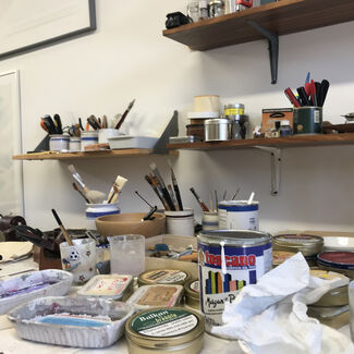 The artist's desk: artists in quarantine | RICCARDO GUARNERI @valmoreart, installation view